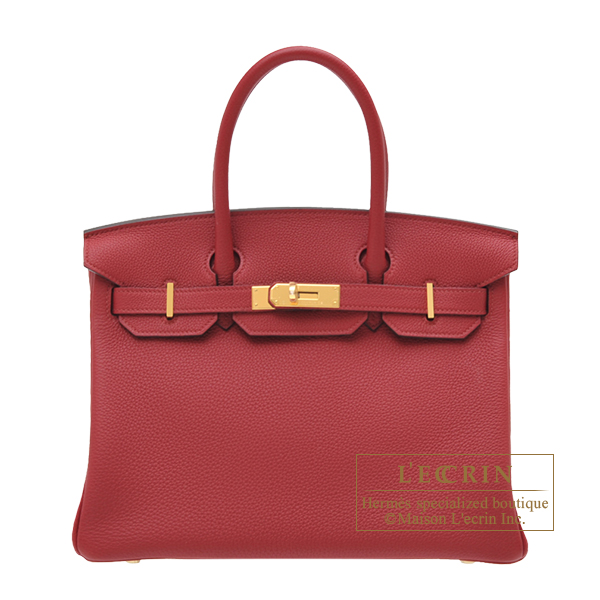 Hermes　Birkin bag 30　Rouge grenat　Togo leather　Gold hardware