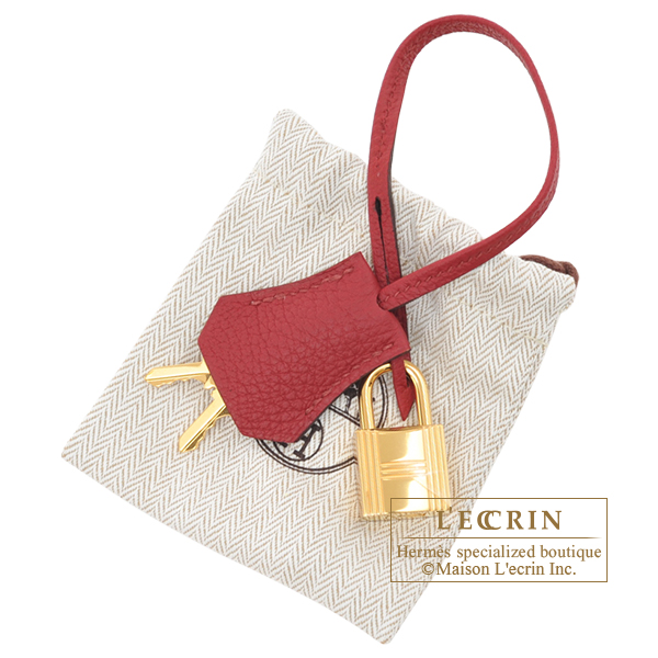 Hermès Birkin 30 In Rouge Grenat Togo Leather With Gold Hardware in Red