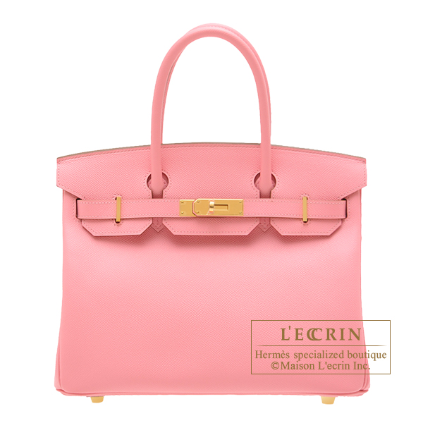Hermes Birkin bag 30 Rose confetti Epsom leather Gold hardware L