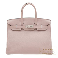 Hermes　Birkin bag 35　Glycine　Clemence leather　Silver hardware