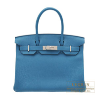 Hermes　Birkin bag 30　Cobalt　Togo leather　Silver hardware