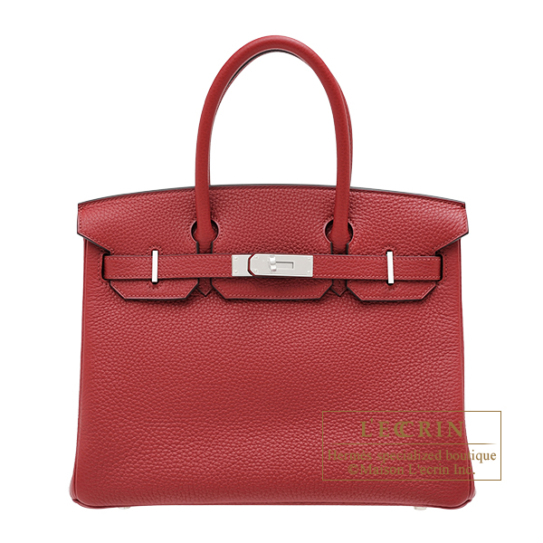 Hermes　Birkin bag 30　Rouge grenat　Clemence leather　Silver hardware