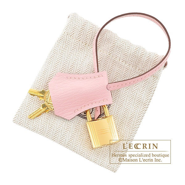 Hermès Birkin 30cm Chevre Goatskin 3Q Rose Sakura/E5 Rose Tyrien Bi-color  Gold Hardware