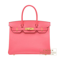 Hermes　Personal Birkin bag 30　Rose azalee　Epsom leather　Gold hardware