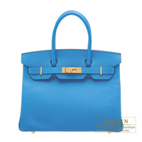 Hermes　Birkin bag 30　Blue zanzibar　Epsom leather　Gold hardware