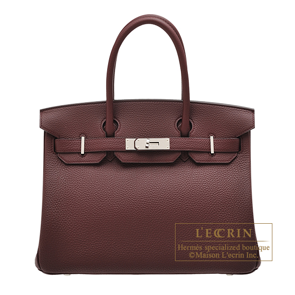Hermes　Birkin bag 30　Bordeaux　Togo leather　Silver hardware