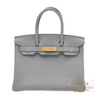 Hermes　Birkin bag 30　Gris mouette　Togo leather　Gold hardware