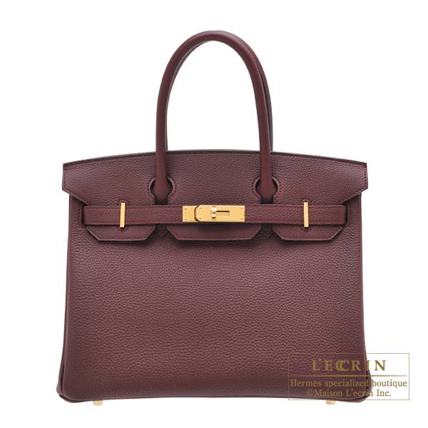 Hermes Birkin bag 30 Bordeaux Togo 