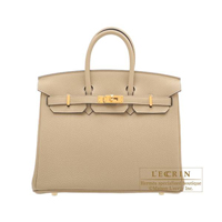 Hermes　Birkin bag 25　Trench　Togo leather　Gold hardware