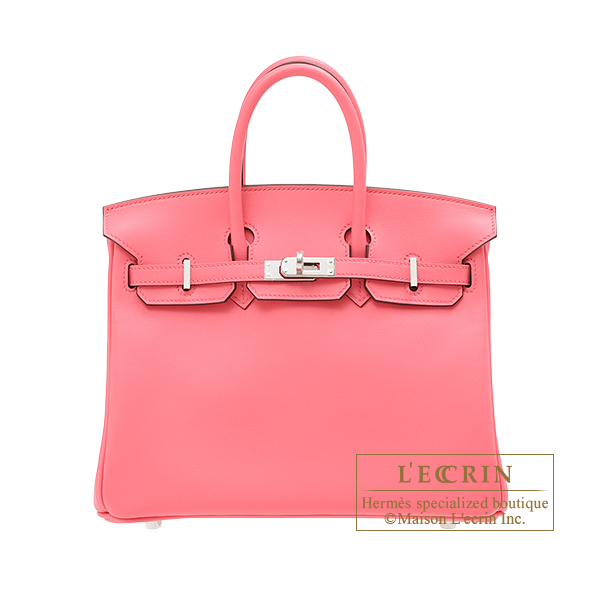 Hermes　Birkin bag 25　Rose azalee　Swift leather　Silver hardware