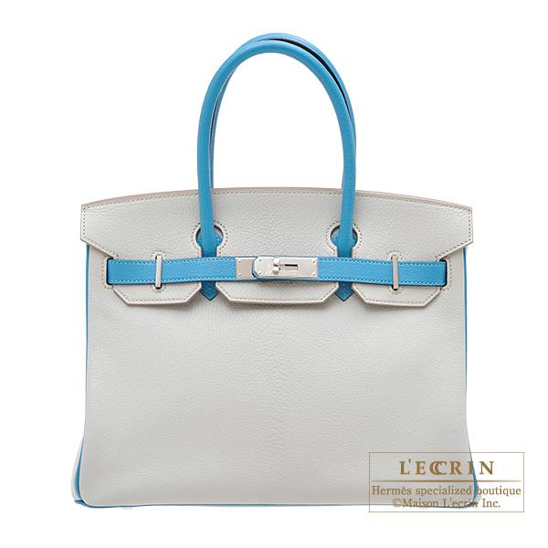 Hermes Kelly bag mini Sellier Blue brume Chevre myzore goatskin