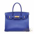 Hermes　Birkin bag 30　Blue electric　Epsom leather　Gold hardware