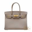 Hermes　Birkin bag 30　Gris asphalt　Epsom leather　Gold hardware