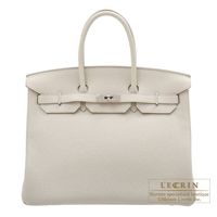 Hermes　Birkin bag 35　Beton　Clemence leather　Silver hardware