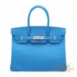 Hermes　Birkin bag 30　Blue zanzibar　Epsom leather　Silver hardware