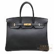 Hermes　Birkin bag 35　Black　Novillo leather　Gold hardware