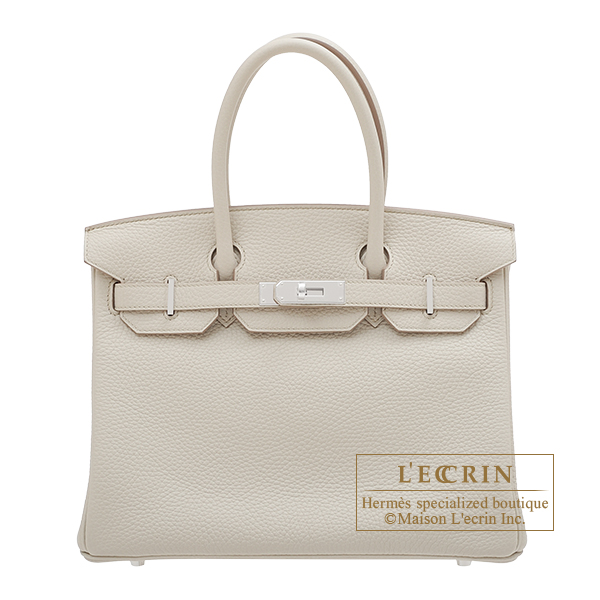 Hermes　Birkin bag 30　Beton　Clemence leather　Silver hardware