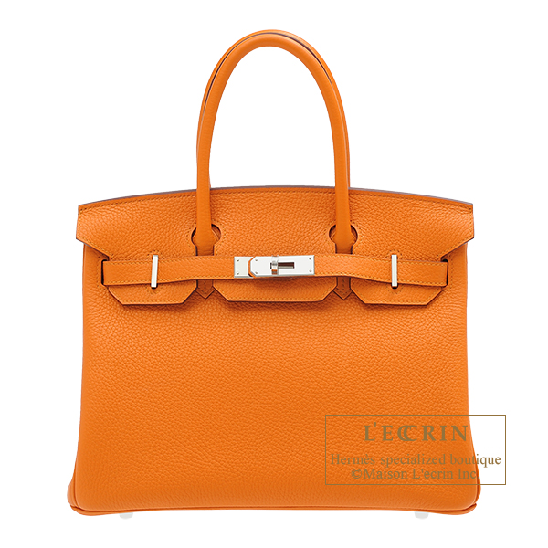 Hermes　Birkin bag 30　Apricot　Clemence leather　Silver hardware