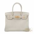 Hermes　Birkin bag 30　Beton　Clemence leather　Gold hardware