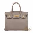 Hermes　Birkin bag 30　Gris asphalt　Togo leather　Gold hardware