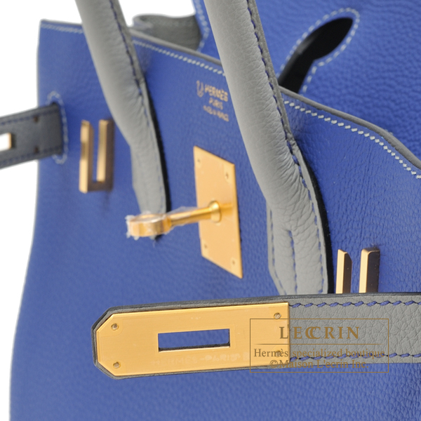 Authentic Hermes Birkin 30 Gris Grey Mouette Gold Hardware Togo