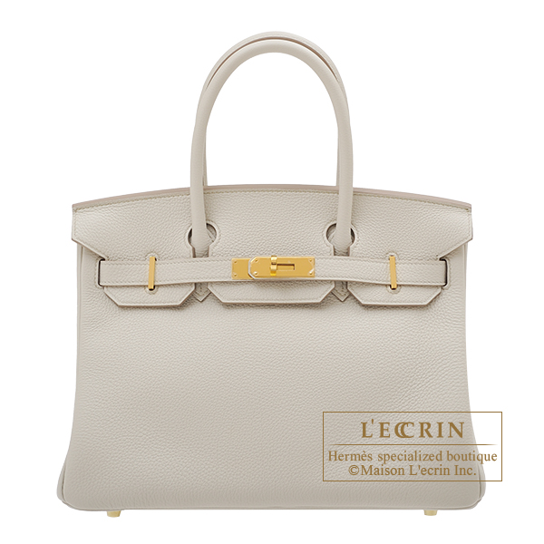 Hermes Birkin bag 30 Beton Togo leather Gold hardware