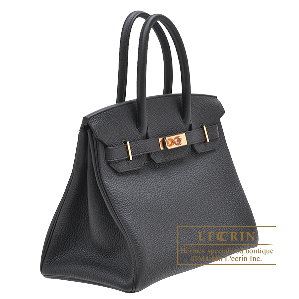 Hermes Birkin bag 30 Black Togo leather Rose gold hardware | L&#39;ecrin Boutique Singapore