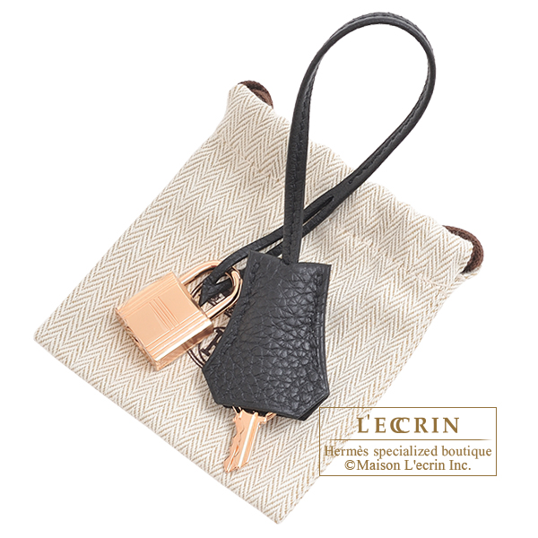 Hermes Birkin Bag 30cm Black Togo Rose Gold Hardware