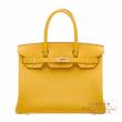 Hermes　Birkin bag 30　Jaune ambre　Epsom leather　Gold hardware