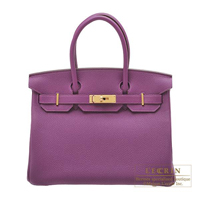 Hermes　Personal Birkin bag 30　Anemone　Togo leather　Matt gold hardware