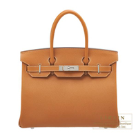 Hermes　Birkin bag 30　Toffee　Epsom leather　Silver hardware