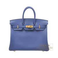 Hermes　Birkin bag 25　Blue brighton　Swift leather　Gold hardware