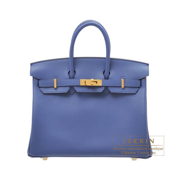 Hermes Birkin bag 25 Blue brighton Swift leather Gold hardware