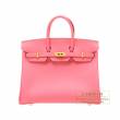 Hermes　Personal Birkin bag 25　Rose azalee　Epsom leather　Gold hardware