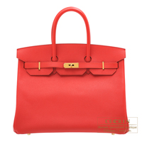 Hermes　Birkin bag 35　Rouge tomate　Epsom leather　Gold hardware