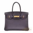 Hermes　Birkin bag 30　Raisin　Clemence leather　Gold hardware