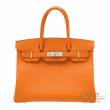 Hermes　Birkin bag 30　Apricot　Epsom leather　Silver hardware