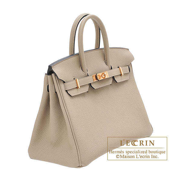 Hermes Reveal: Gris Tourterelle Mini Birkin with Rose Gold Hardware