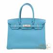 Hermes　Birkin bag 30　Blue du nord　Togo leather　Silver hardware