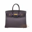 Hermes　Birkin bag 25　Raisin　Epsom leather　Gold hardware