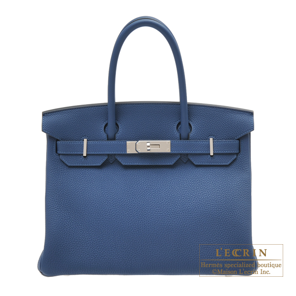 Hermes　Birkin bag 30　Deep blue　Togo leather　Silver hardware