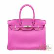 Hermes　Birkin bag 30　Magnolia　Novillo leather　Silver hardware