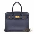 Hermes　Personal Birkin bag 30　Blue nuit　Togo leather　Gold hardware
