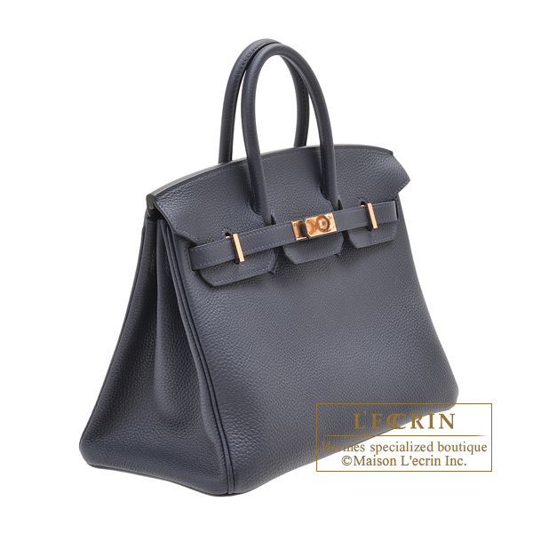 birkin bleu nuit rose gold hardware