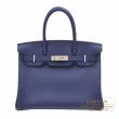 Hermes　Birkin bag 30　Blue saphir　Novillo leather　Silver hardware