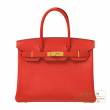 Hermes　Birkin bag 30　Rouge coeur　Epsom leather　Gold hardware