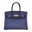 Hermes　Birkin bag 30　Blue encre　Epsom leather　Silver hardware