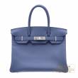 Hermes　Birkin bag 30　Blue brighton　Novillo leather　Silver hardware