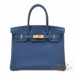 Hermes　Birkin bag 30　Deep blue　Togo leather　Gold hardware