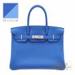Hermes　Birkin Verso bag 30　Blue zellige/　Blue paradise　Clemence leather　Silver hardware